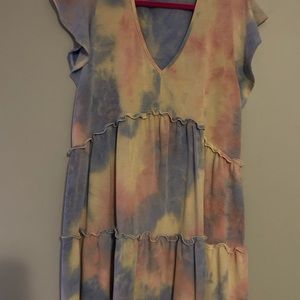 Tie dye color dress